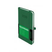 Kalendarz książkowy (terminarz) 2026 MEMOFIX TDW A6 Antra (zielony)