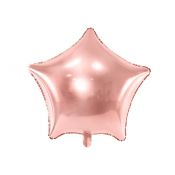 Balon foliowy Partydeco Gwiazdka, 70cm, różowe złoto 27cal (FB78M-019R)