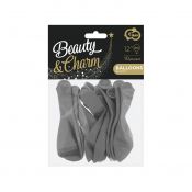Balon gumowy Godan Beauty&Charm, pastelowe 10 szt. szary 300mm 12cal (CB-1PSZ)