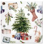 Serwetki Coktail BN Christmas at Home mix nadruk bibuła [mm:] 150x150 Paw (SDC230300)