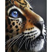 Zestaw kreatywny Norimpex malowanie po numerach - tygrys o błękitnych oczach 40x50cm (NO-1005670)