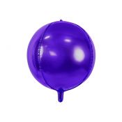 Balon foliowy Partydeco Kula, 40cm, fioletowy 16cal (FB13M-014)