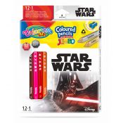 Kredki ołówkowe Patio Disney Star Wars Jumbo 12 kol. (89472PTR)