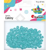Cekiny Titanum Craft-Fun Series okrągłe 7mm lazurowy 14g
