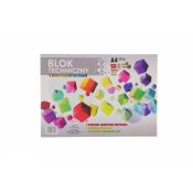 Blok techniczny 12 kolorów + złoty + srebrny A4 mix 160g 14k Protos (1161)