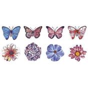 Naklejka (nalepka) Craft-Fun Series Wiosna-motyle, kwiaty Naklejki na rolce Titanum (25JT014)