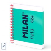 Kołozeszyt (kołonotatnik) A5 80k. 95g gładki Milan (57051E80GR)