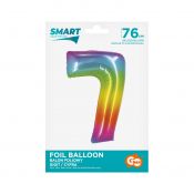 Balon foliowy Godan Smart cyfra 7 tęcza 76cm (CH-STC7)