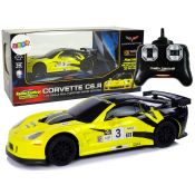 Samochód Lean R/C 1:24 Corvette Żółte C6.R 2.4 G Światła (9734)