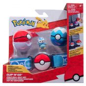 Figurka Orbico Sp. Z O.o. zestaw Pokemon Clip N Go Pas Piplup (PKW3159)