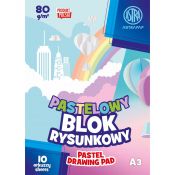 Blok rysunkowy Astrapap kolorowy pastel A3 mix 80g 10k (106022002)