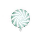 Balon foliowy Partydeco cukierek miętowy 45 cm 18cal (FB20P-103)