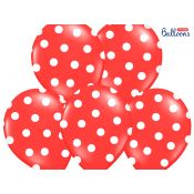 Balon gumowy Partydeco Pastel Poppy Red 50 szt czerwony (SB14P-223-007JW)