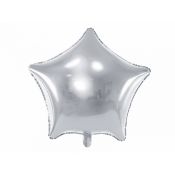 Balon foliowy Partydeco Gwiazdka, 70cm, srebrny 27cal (FB78M-018)