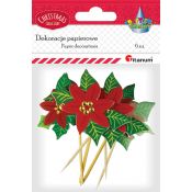 Ozdoba na piku Titanum Craft-Fun Series papierowa poinsecje xmass (4832)