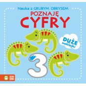 Książeczka edukacyjna Zielona Sowa Nauka z grubym obrysem. Poznaję cyfry