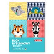 Blok rysunkowy Herlitz Cute Animals A4 kolorowy 20k (9582727)