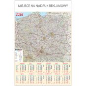 Kalendarz ścienny Telegraph MAPA plakatowy 670mm x 988mm (08)