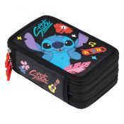 Piórnik St.Majewski STITCH Black ALOHA POTRÓJNY (z wyposażnieniem)