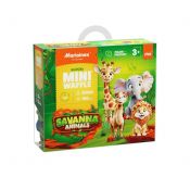 Klocki konstrukcyjne Marioinex Mini Waffle 100el Animals Sawanna (5903033907085)