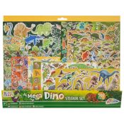 Naklejka (nalepka) Mega zestaw naklejek z dinozaurami 500 szt. 40 * 32 cm Grafix (100081)