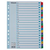 Przekładka alfabetyczna Esselte Mylar kartonowe A4 mix kolorów 160g 20k A-Z (100166)