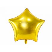 Balon foliowy Partydeco Gwiazdka, 70cm, złoty 27cal (FB78M-019)