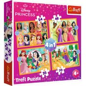 Puzzle Trefl Disney Princess Bajkowe historie 4w1 el. (34651)