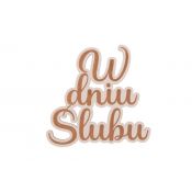 Ozdoba drewniana Sadpex W DNIU ŚLUBU 5 SZT (DNs15B)