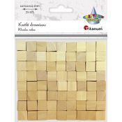 Ozdoba drewniana Titanum Craft-Fun Series Kostki drewniane 12x12mm 72szt.