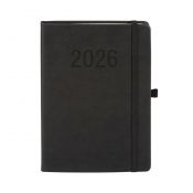 Kalendarz książkowy (terminarz) 2026 MEMOFIX  TDW A5 Antra (CZARNY)