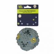 Gadżet Trik Roll Piłka dla psa z dźwiękiem 9cm na przysmaki  szara (560688)
