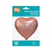 Balon foliowy Godan serca 18 matowe, różowo-złote 18cal (BS-HMRZ)