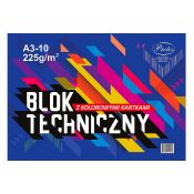 Blok techniczny Protos A3 kolorowy 225g 10k
