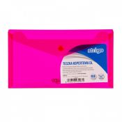 Teczka plastikowa na zatrzask DL różowy Strigo (SF016)