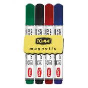 Marker suchościeralny mix 1,5mm okrągła końcówka Toma