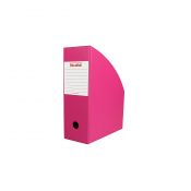 Pojemnik na dokumenty pionowy 10 cm A4 różowy folia Biurfol (KSE-36-03)