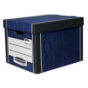 Pudło archiwizacyjne Fellowes Woodgrain niebieski tektura [mm:] 340x295x 405 (0061001-BLUE)