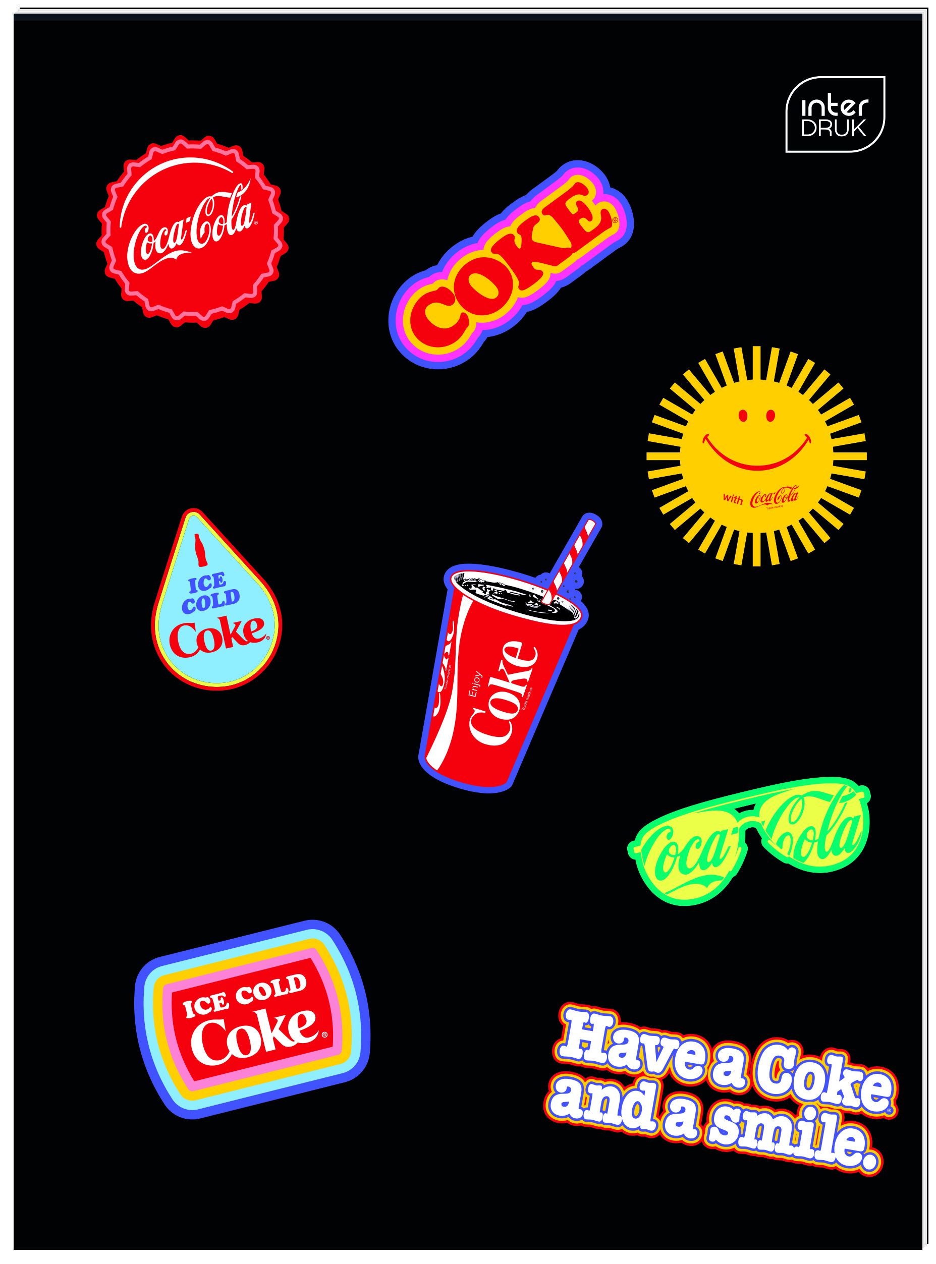 Zeszyt tematyczny Interdruk COCA COLA MAT+UV A6 32k. krata (do słówek)