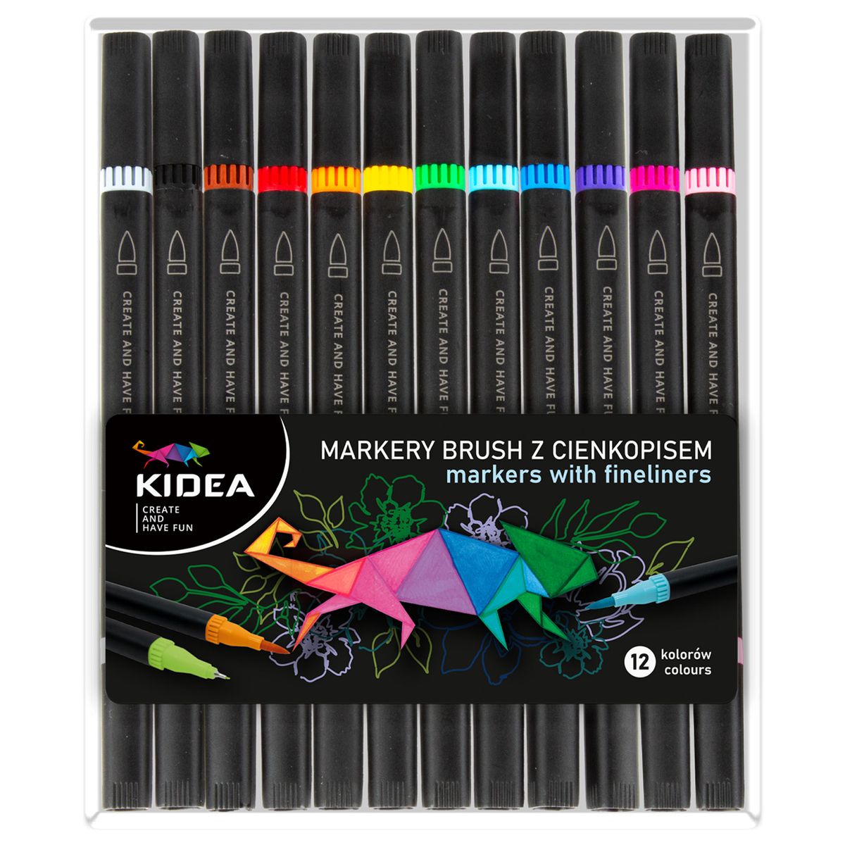 Marker permanentny mix okrągła końcówka Kidea (MBC12KKA)