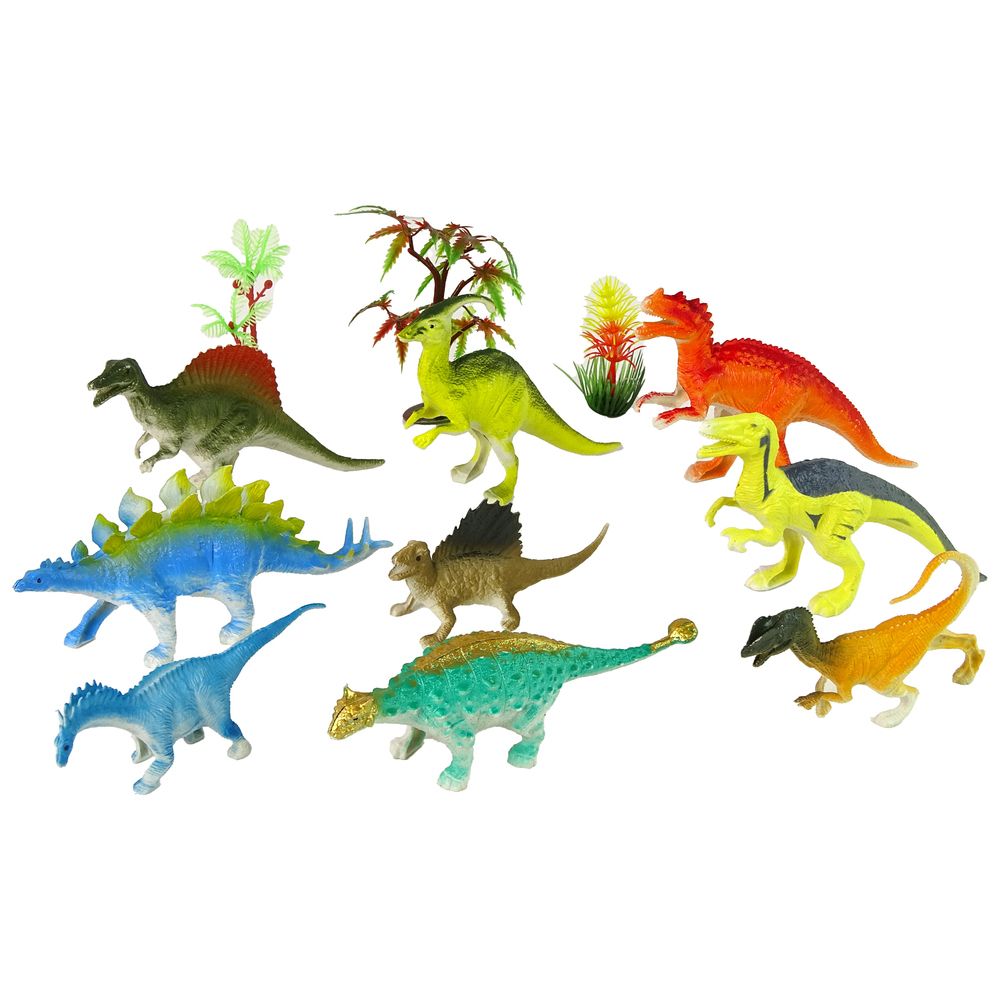 Figurka Zestaw Figurek Dinozaurów 9 sztuk Kolorowe wkład Lean (14813)