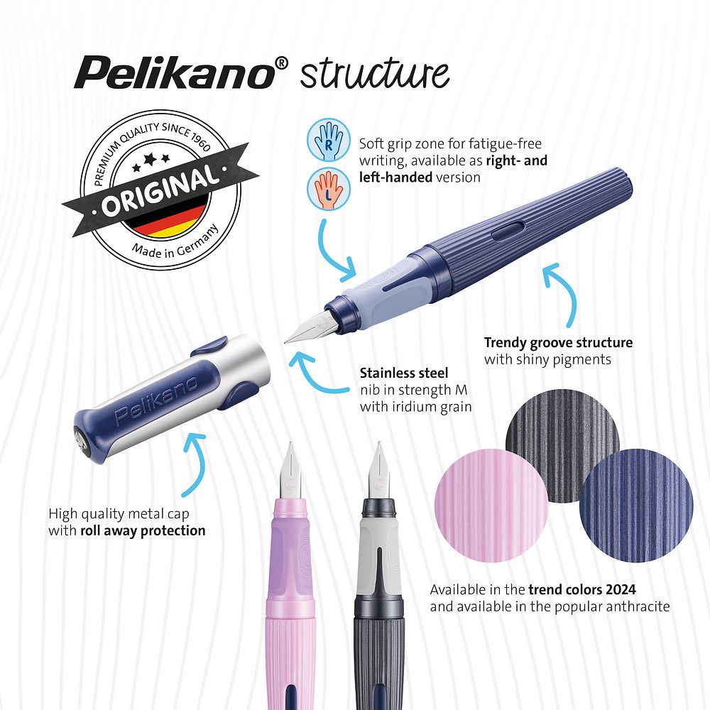 Pióro wieczne Pelikan Pelikano M 524507 szare (300009986)