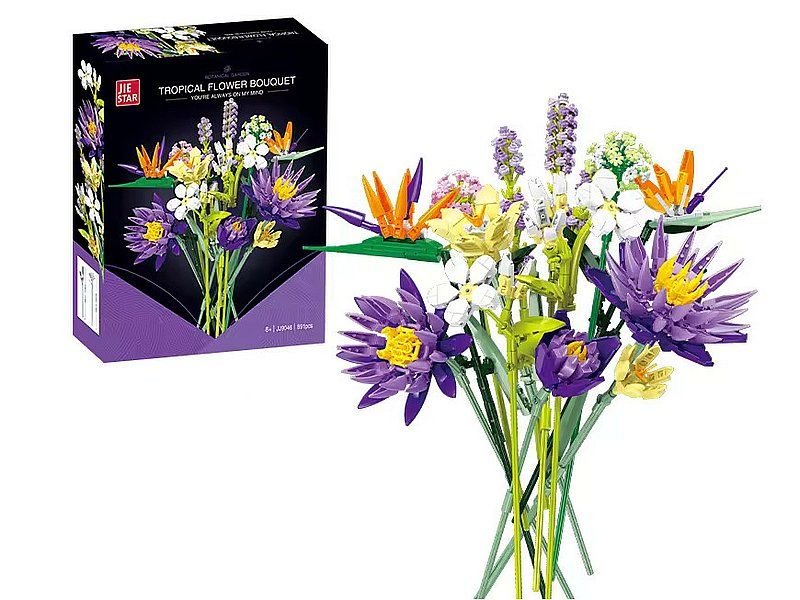 Klocki konstrukcyjne bukiet kwiatów. 891 szt. Adar (607538)