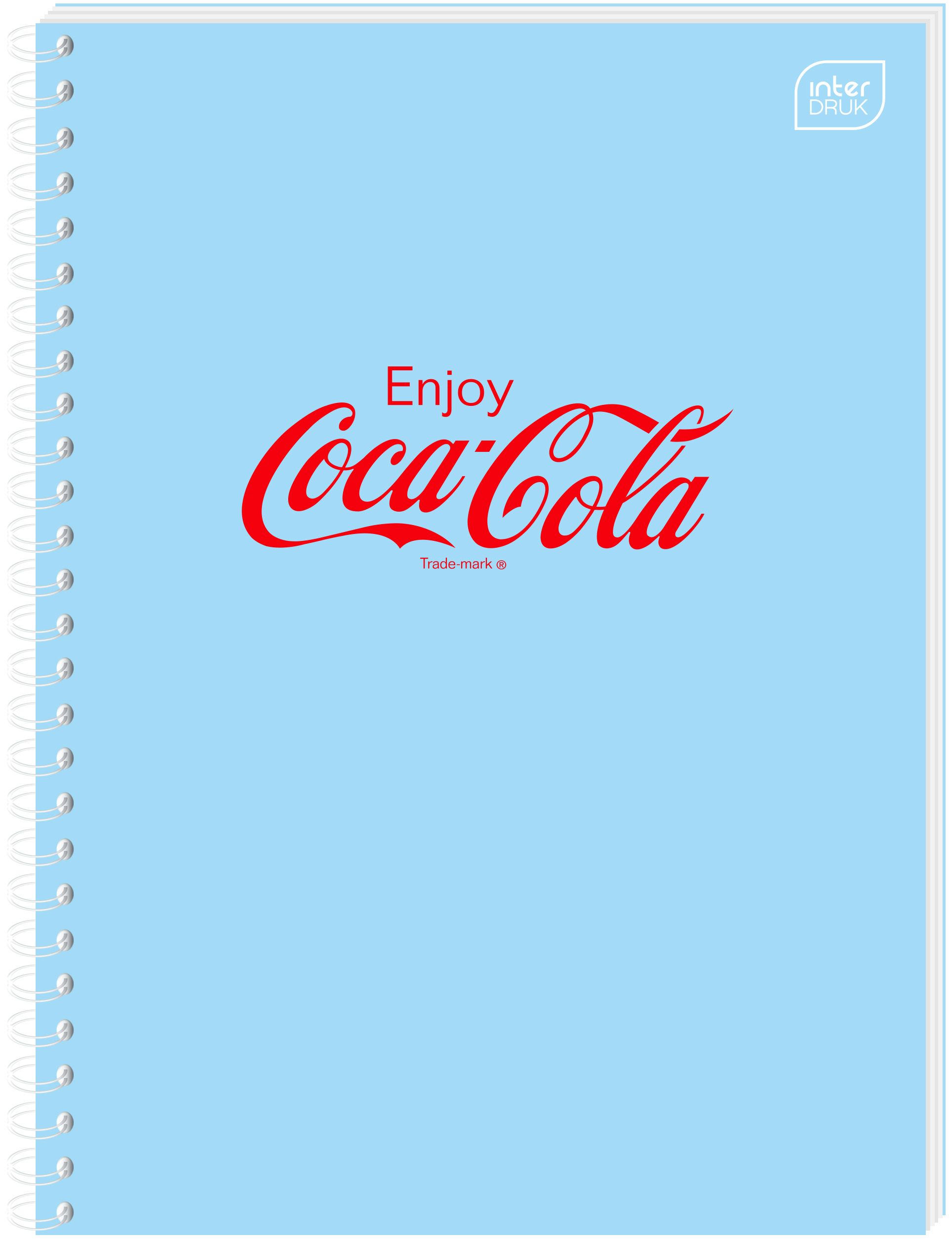 Kołozeszyt (kołobrulion) Interdruk COCA COLA SOFT TOUCH A6 80k. 70g krata
