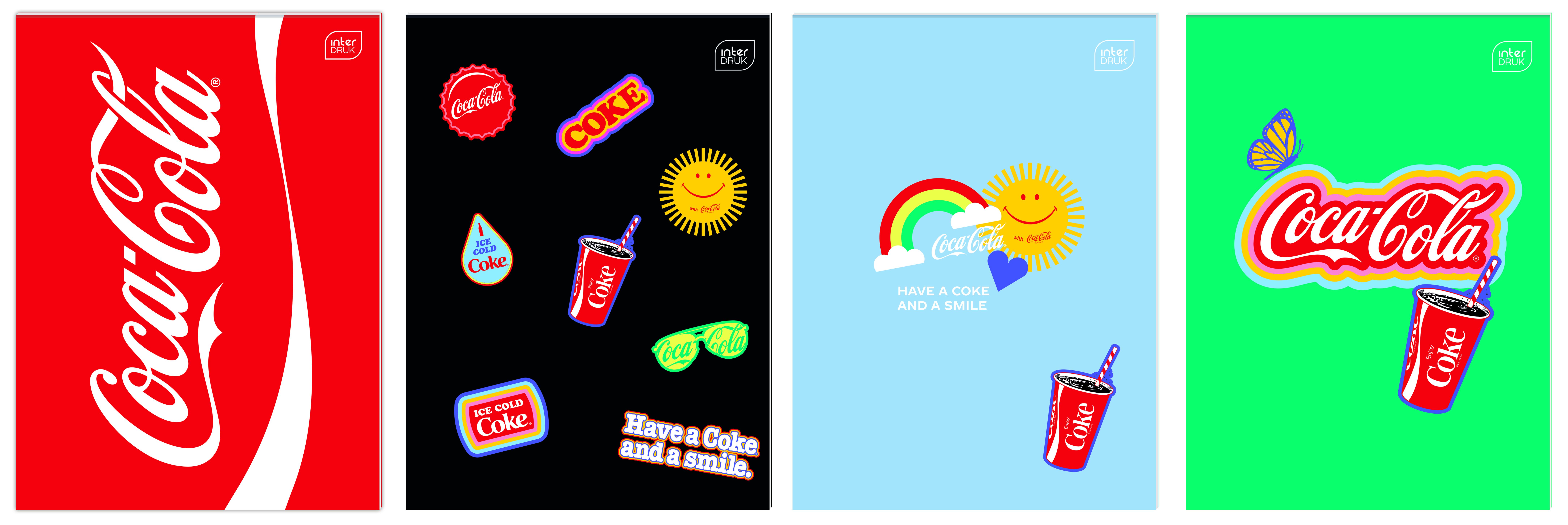 Zeszyt tematyczny Interdruk COCA COLA MAT+UV A6 32k. krata (do słówek)