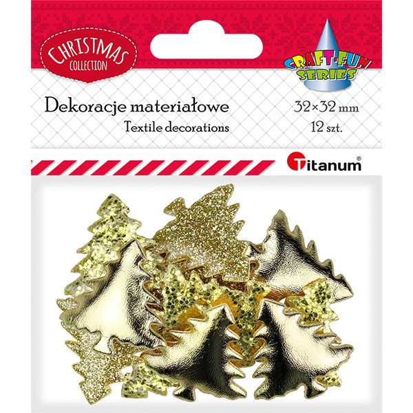 Ozdoba materiałowa Craft-Fun Series Złote choinki Titanum (BJ25042703)
