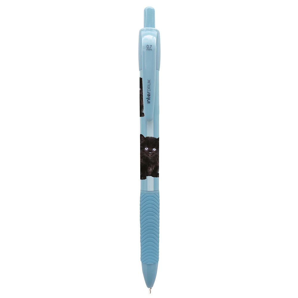 Długopis żelowy Interdruk PUPPY SIGN zgripem niebieski 0,7mm (żelowy)