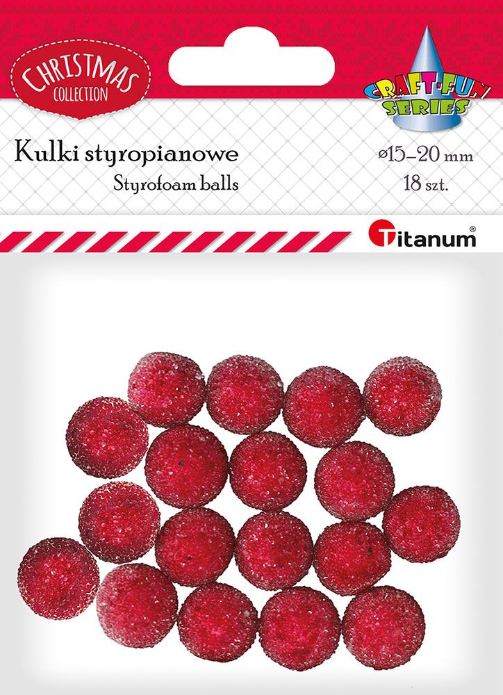 Ozdoba świąteczna Craft-Fun Series styropianowe kule Titanum (25YX0514-4)