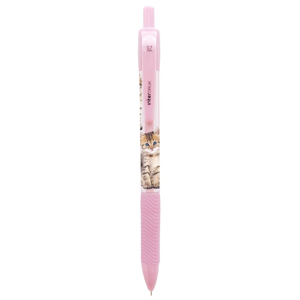 Długopis żelowy Interdruk PUPPY SIGN zgripem niebieski 0,7mm (żelowy)