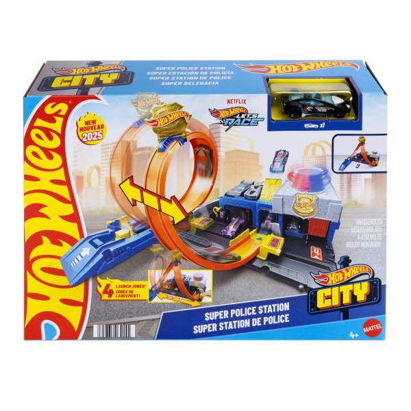 Tor wyścigowy Hot Wheels City Posterunek policji (JBM71)